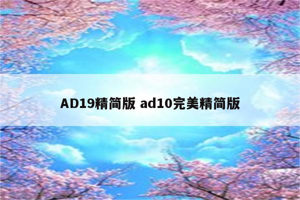 AD19精简版 ad10完美精简版