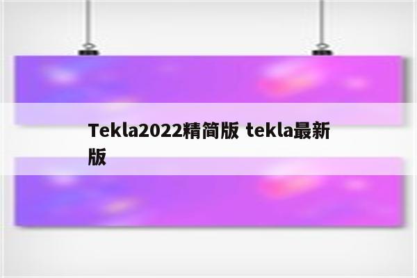 Tekla2022精简版 tekla最新版