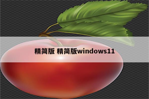 精简版 精简版windows11