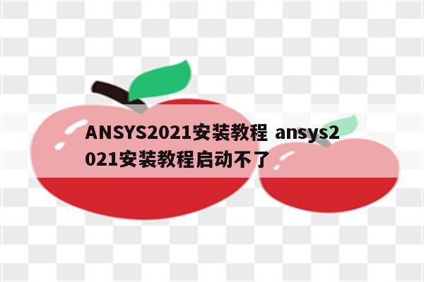 ANSYS2021安装教程 ansys2021安装教程启动不了