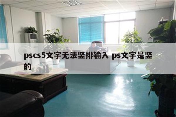 pscs5文字无法竖排输入 ps文字是竖的