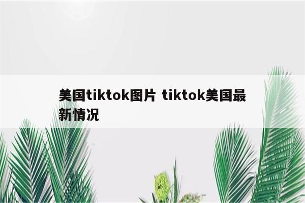 美国tiktok图片 tiktok美国最新情况