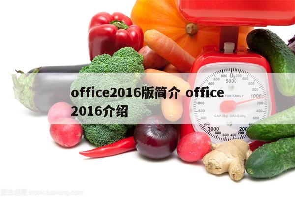 office2016版简介 office2016介绍