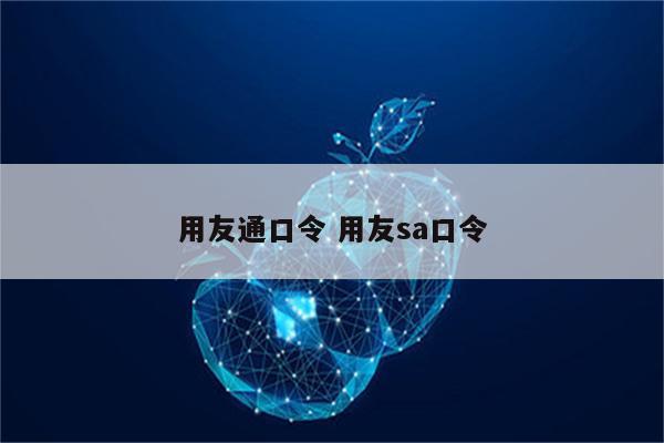 用友通口令 用友sa口令