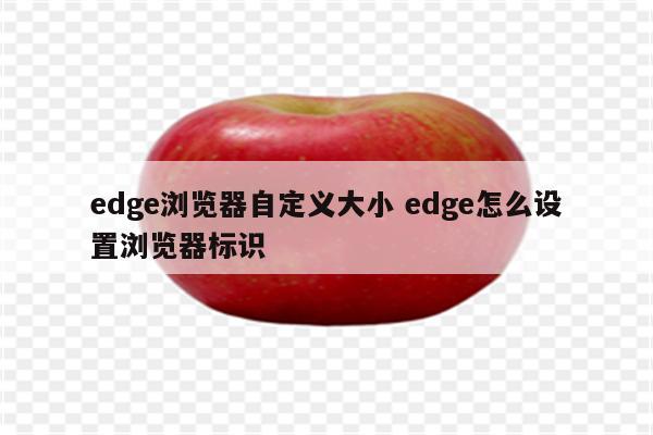 edge浏览器自定义大小 edge怎么设置浏览器标识