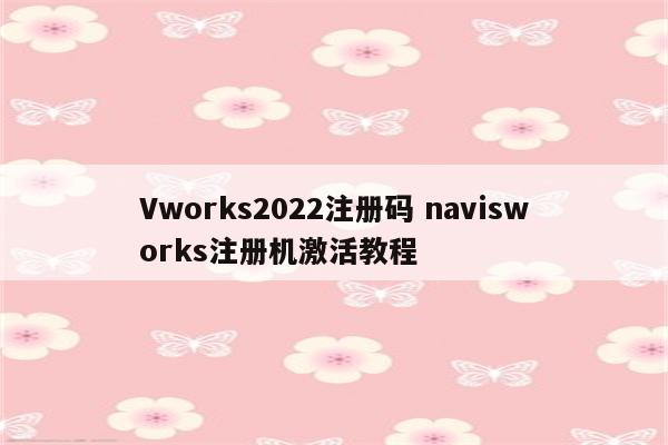 Vworks2022注册码 navisworks注册机激活教程