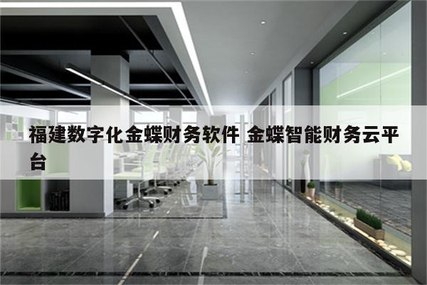 福建数字化金蝶财务软件 金蝶智能财务云平台