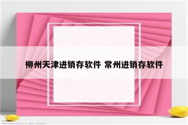 柳州天津进销存软件 常州进销存软件