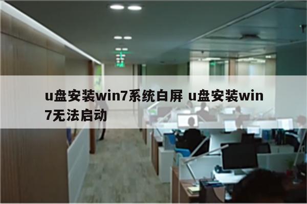 u盘安装win7系统白屏 u盘安装win7无法启动