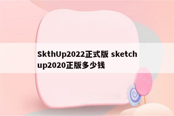 SkthUp2022正式版 sketchup2020正版多少钱