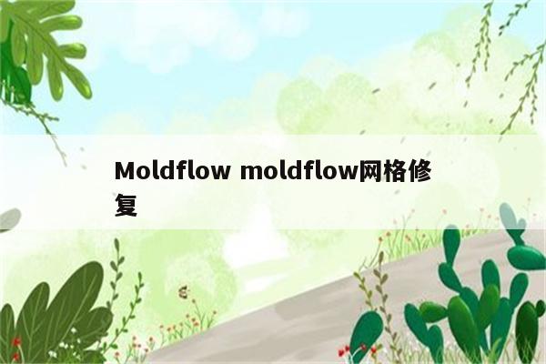 Moldflow moldflow网格修复