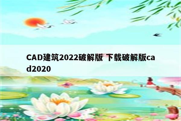 CAD建筑2022破解版 下载破解版cad2020