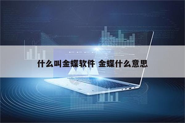 什么叫金蝶软件 金蝶什么意思