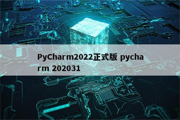 PyCharm2022正式版 pycharm 202031