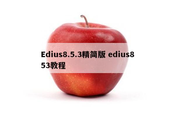 Edius8.5.3精简版 edius853教程