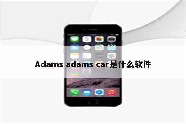 Adams adams car是什么软件