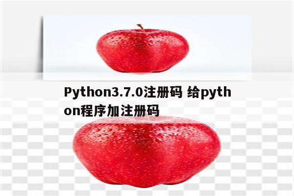 Python3.7.0注册码 给python程序加注册码