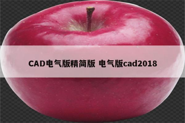 CAD电气版精简版 电气版cad2018