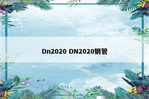 Dn2020 DN2020钢管