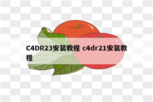 C4DR23安装教程 c4dr21安装教程