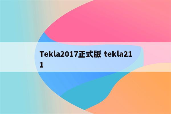 Tekla2017正式版 tekla211