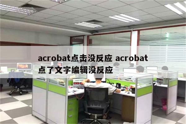 acrobat点击没反应 acrobat点了文字编辑没反应