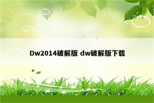 Dw2014破解版 dw破解版下载