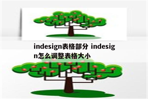 indesign表格部分 indesign怎么调整表格大小