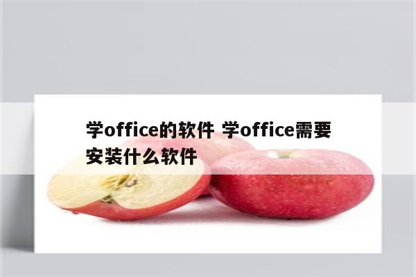 学office的软件 学office需要安装什么软件