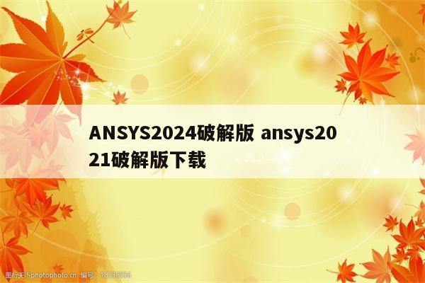 ANSYS2024破解版 ansys2021破解版下载