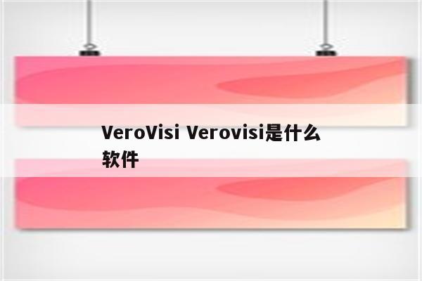 VeroVisi Verovisi是什么软件