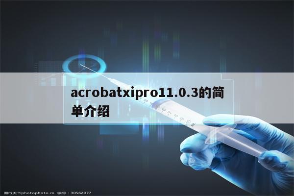 acrobatxipro11.0.3的简单介绍