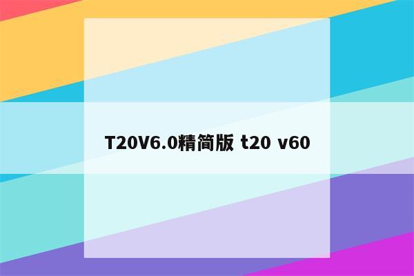 T20V6.0精简版 t20 v60