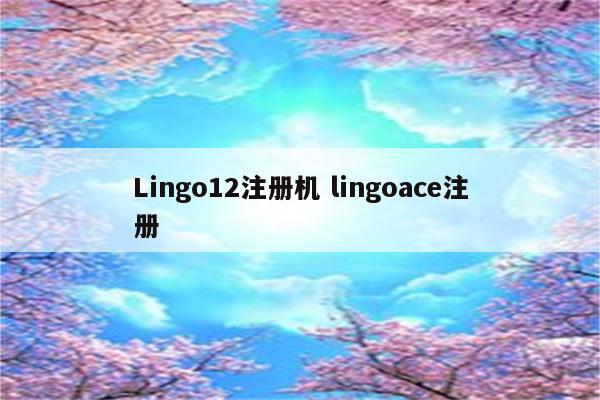 Lingo12注册机 lingoace注册