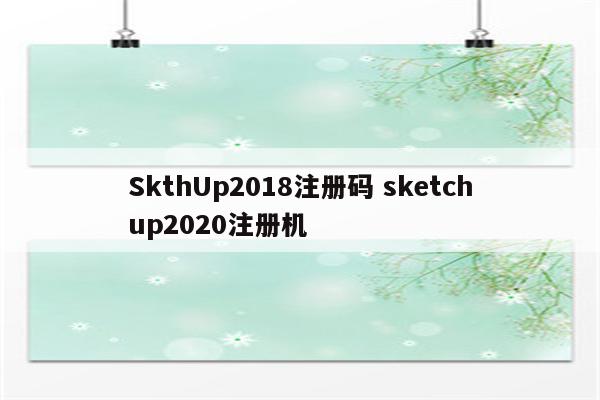 SkthUp2018注册码 sketchup2020注册机