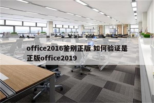 office2016鉴别正版 如何验证是正版office2019