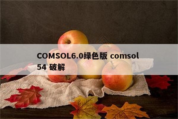 COMSOL6.0绿色版 comsol 54 破解