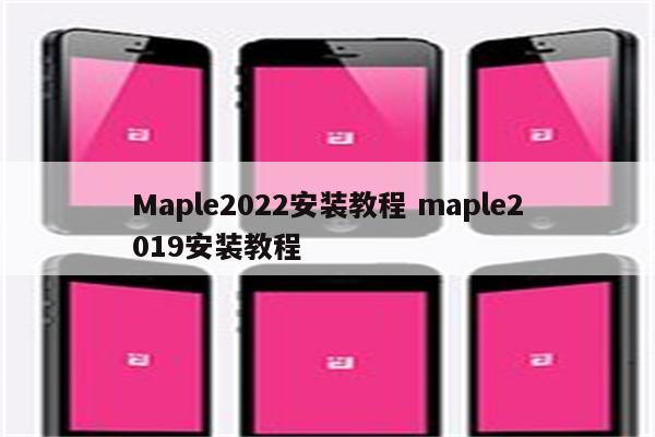 Maple2022安装教程 maple2019安装教程