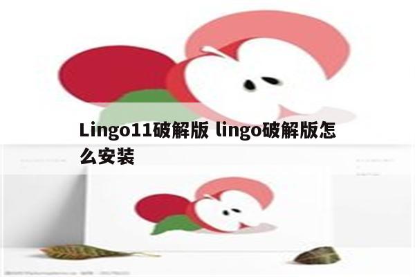 Lingo11破解版 lingo破解版怎么安装