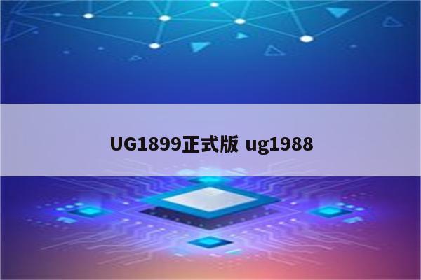 UG1899正式版 ug1988