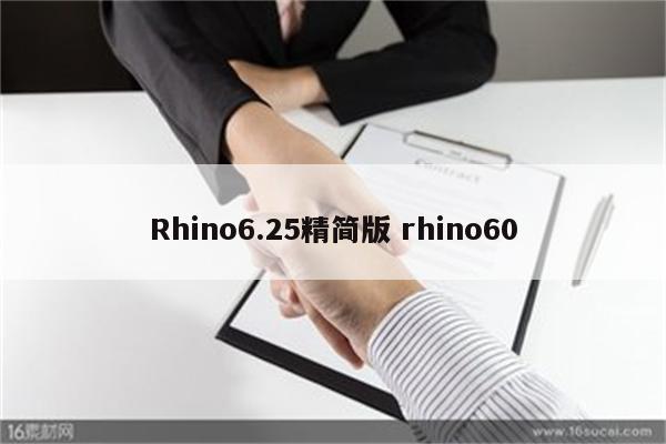 Rhino6.25精简版 rhino60