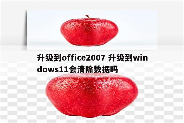 升级到office2007 升级到windows11会清除数据吗