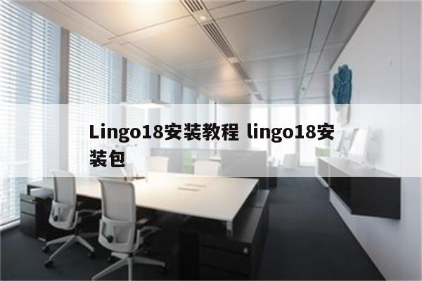 Lingo18安装教程 lingo18安装包