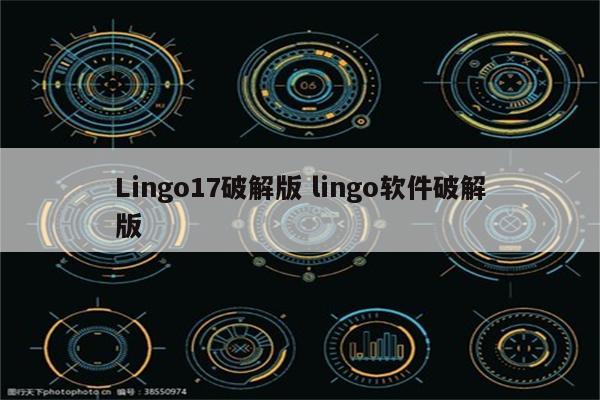 Lingo17破解版 lingo软件破解版