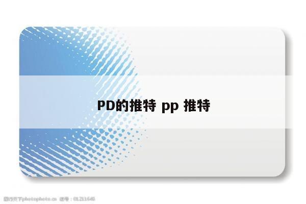 PD的推特 pp 推特