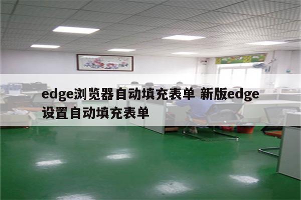 edge浏览器自动填充表单 新版edge设置自动填充表单