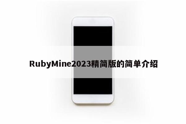 RubyMine2023精简版的简单介绍