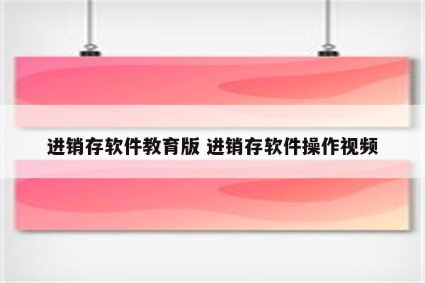 进销存软件教育版 进销存软件操作视频