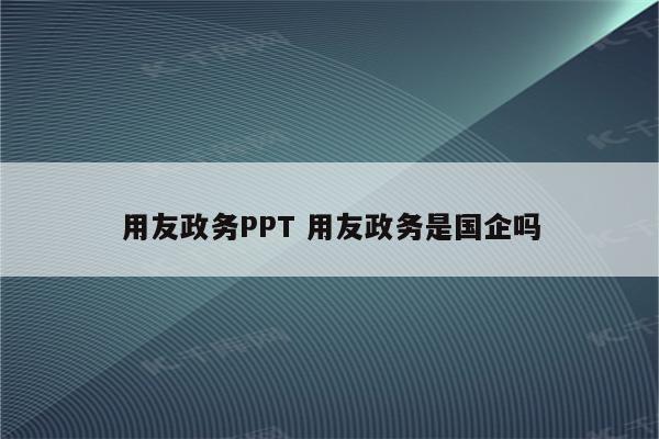 用友政务PPT 用友政务是国企吗