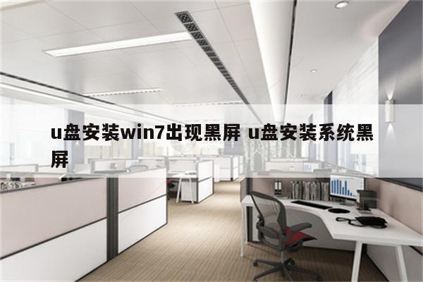 u盘安装win7出现黑屏 u盘安装系统黑屏